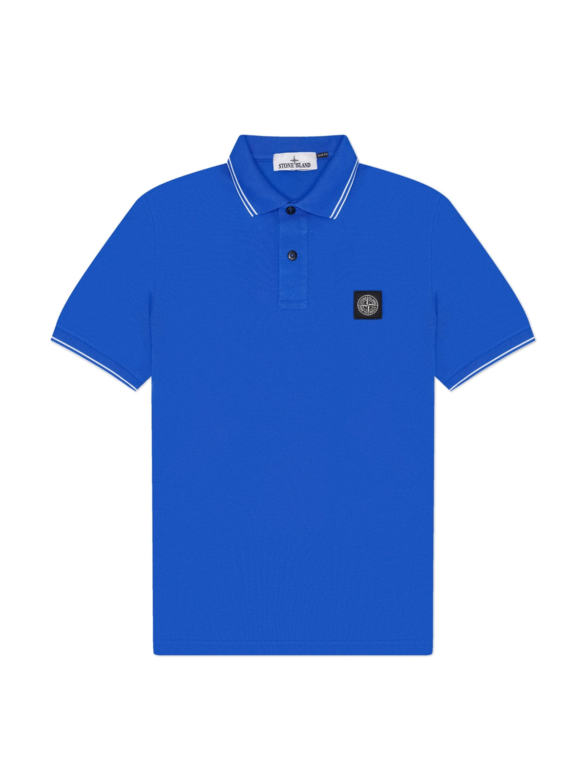 Stone Island Polo Maniche Corte Slim Fit Bright Blue-1