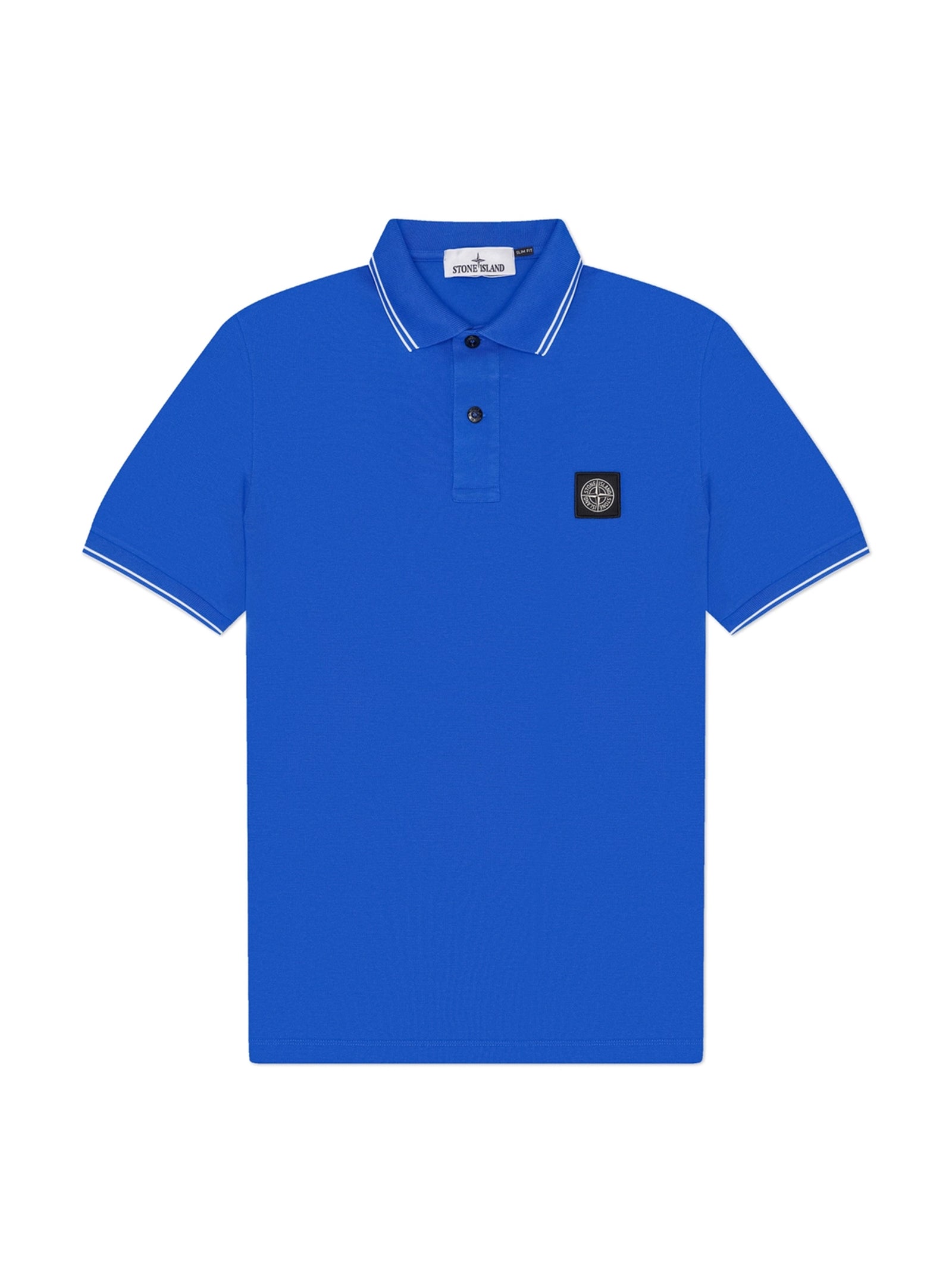 Stone Island Polo Maniche Corte Slim Fit Bright Blue-1