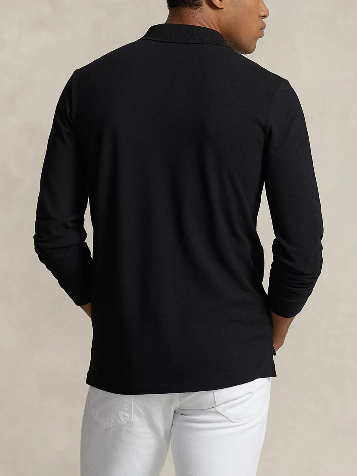 Polo Ralph Lauren Polo Piquet Maniche Lunghe Nera-3