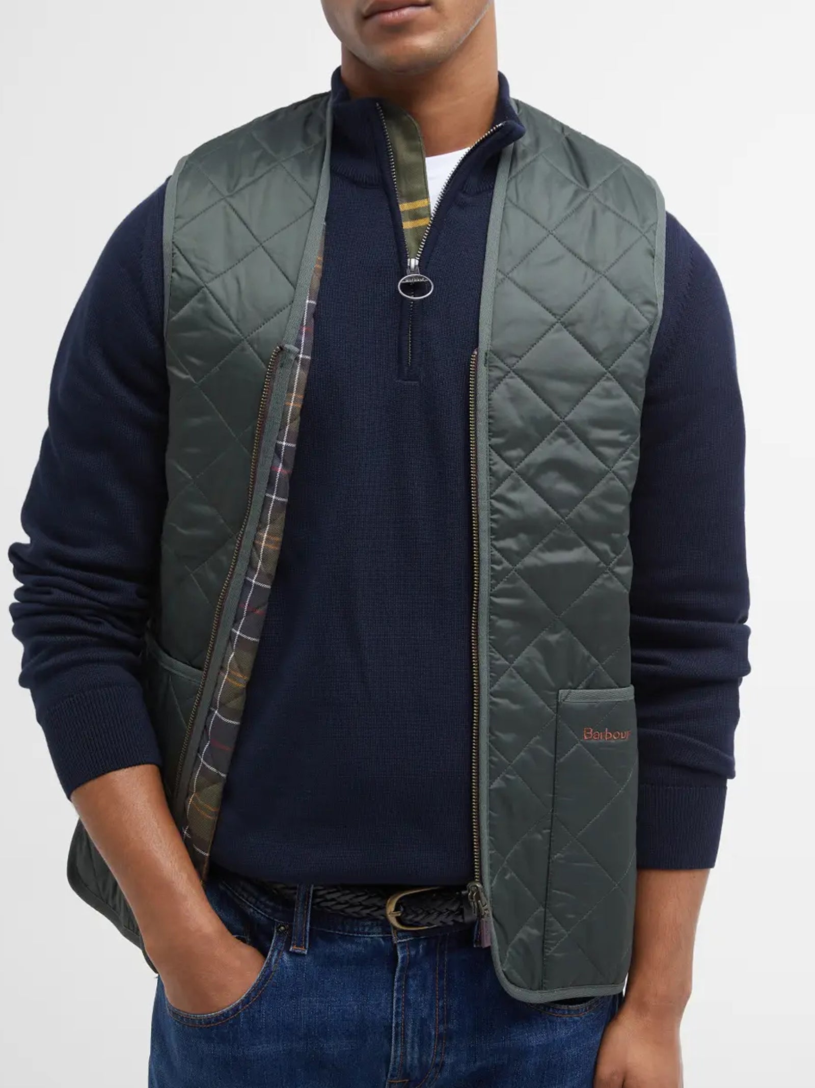 Gilet Trapuntato Con Zip Nella Fodera-3