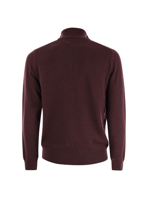 Polo Ralph Lauren Maglia Lana Mezza Zip Bordeaux-2