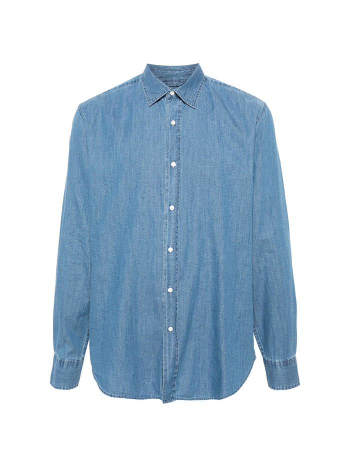 Medium wash denim shirt-1