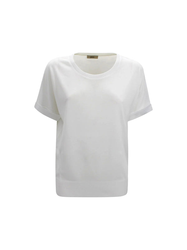 T-Shirt Maniche Risvoltate di HERNO - donna bianco