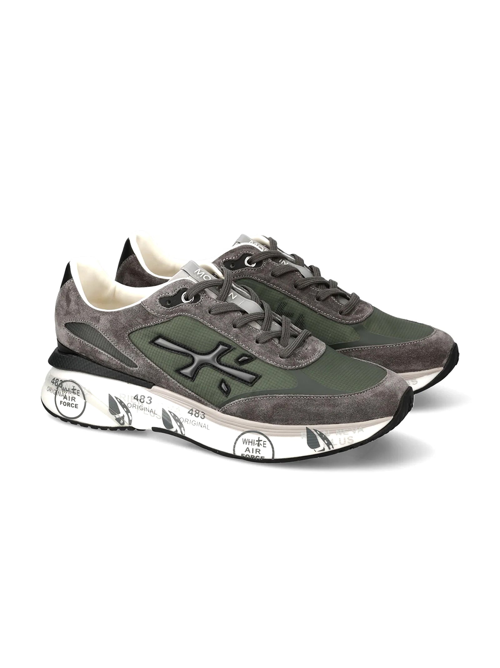 Premiata Sneakers  Moerunvar 7106 Dark Grey/Military Green-3