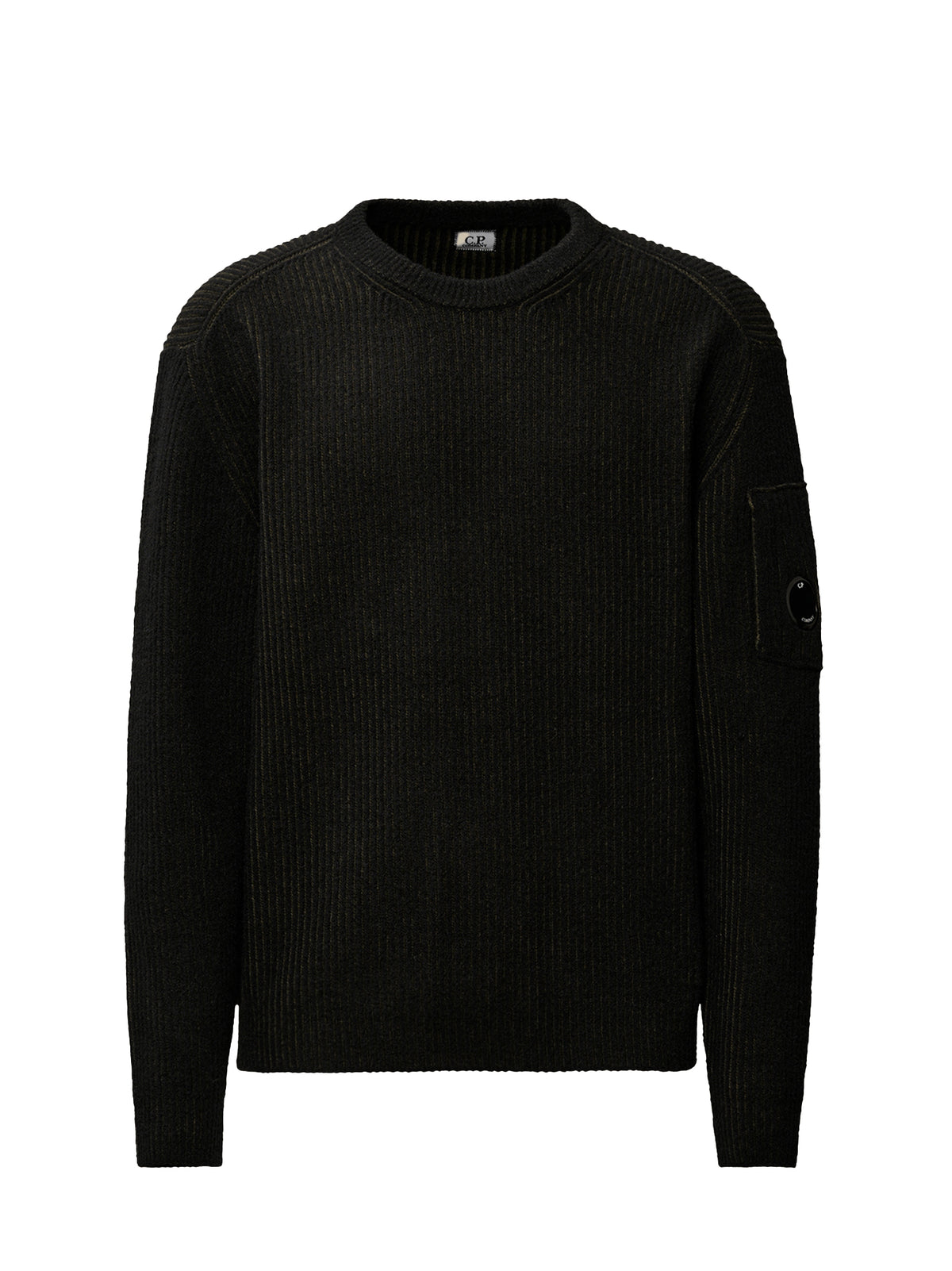 Cp Company Fleece Knit Crewneck Lens Sweater-1