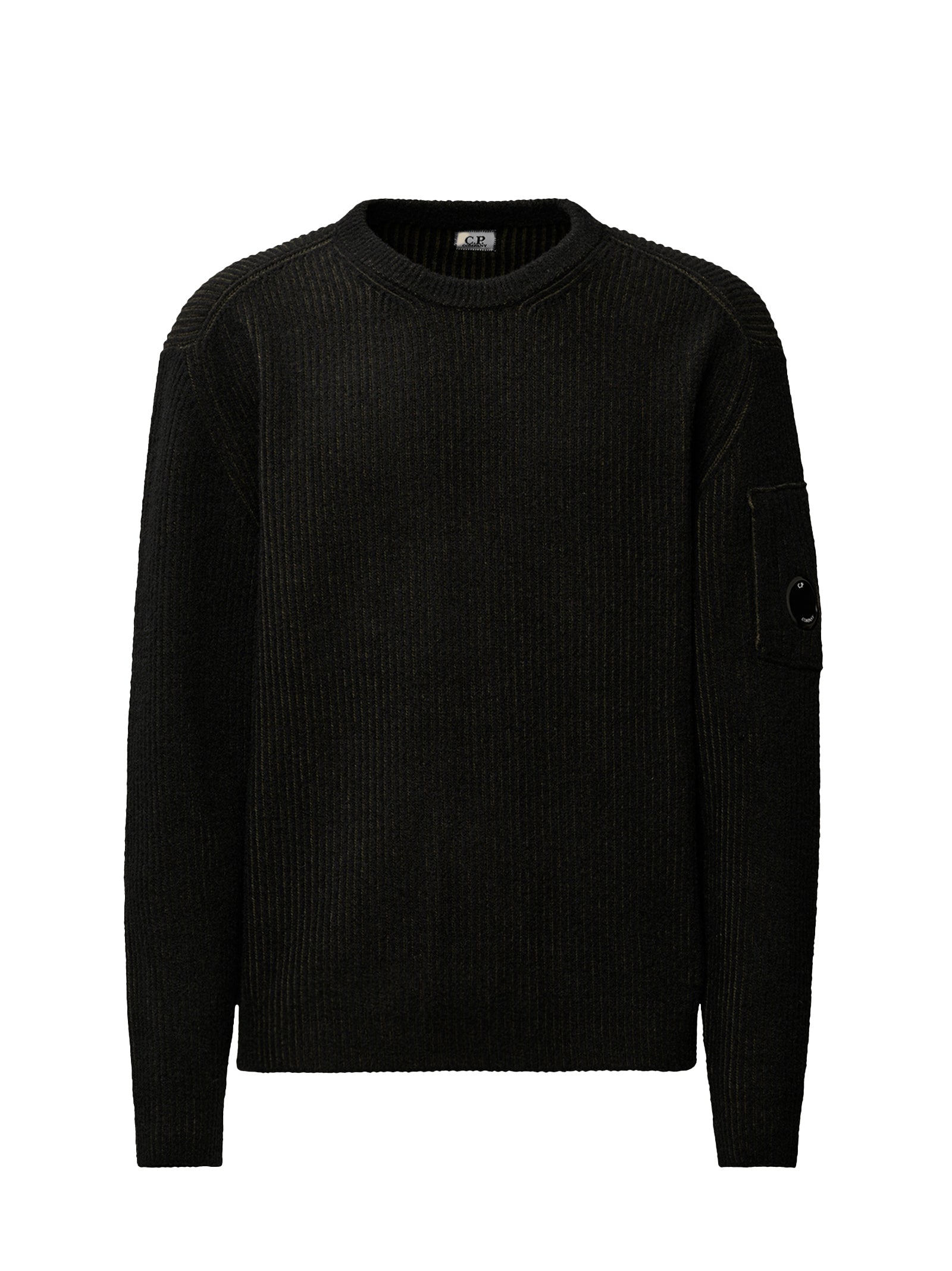 Cp Company Fleece Knit Crewneck Lens Sweater-1