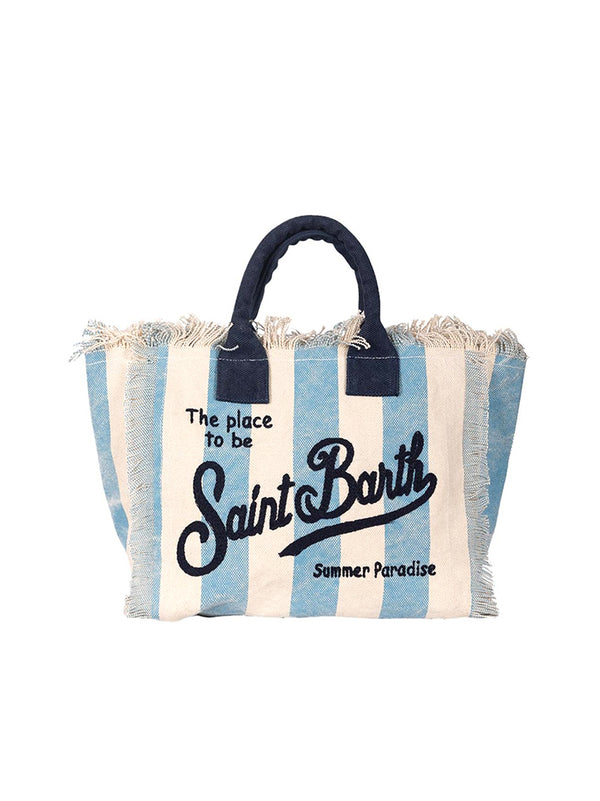 Borsa Colette Rigata di SAINT BARTH - donna celeste