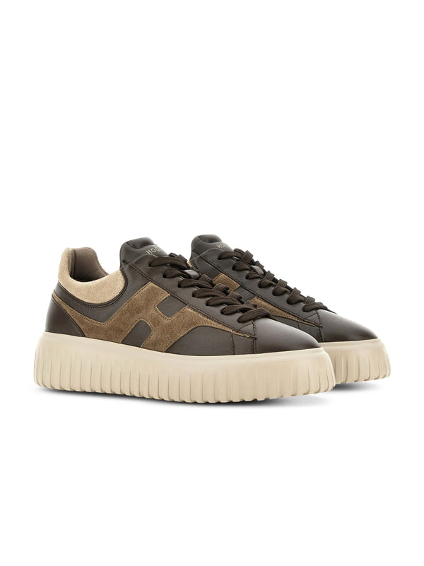Hogan Sneakers H-Stripes Marrone-2