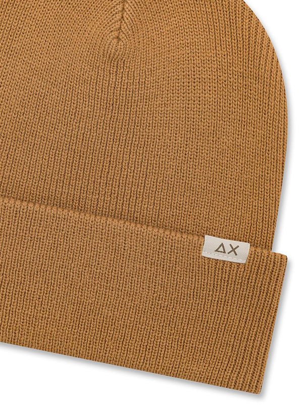 Sun68 Berretto Beanie In Misto Lana A Costine Marrone Deserto-2