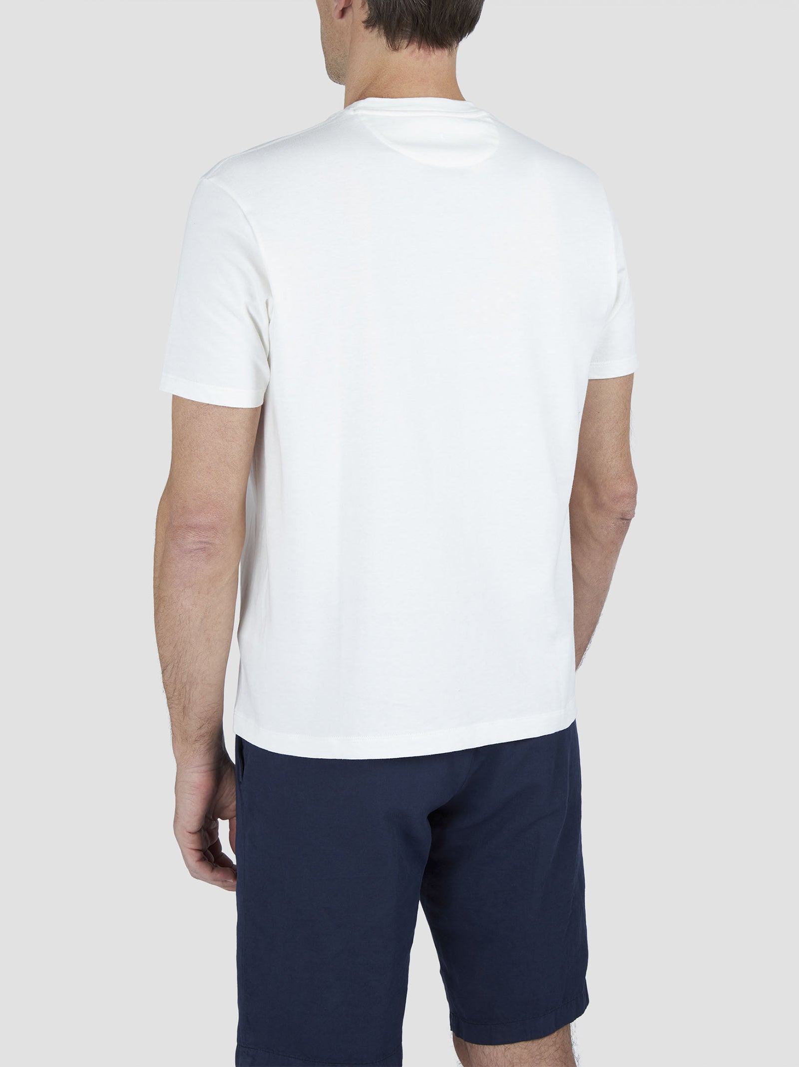 T-Shirt In Jersey Di Cotone Con Ricamo Ancora-3