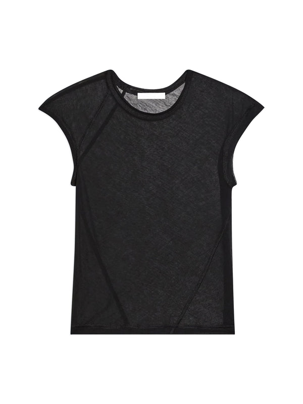 T-Shirt Corta In Maglia Velata