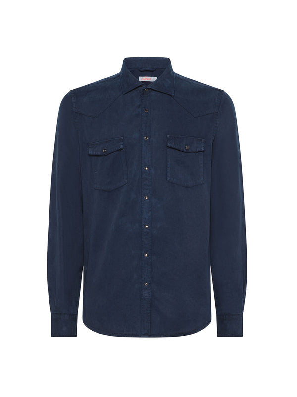 Camicia Gabardine Overdyed