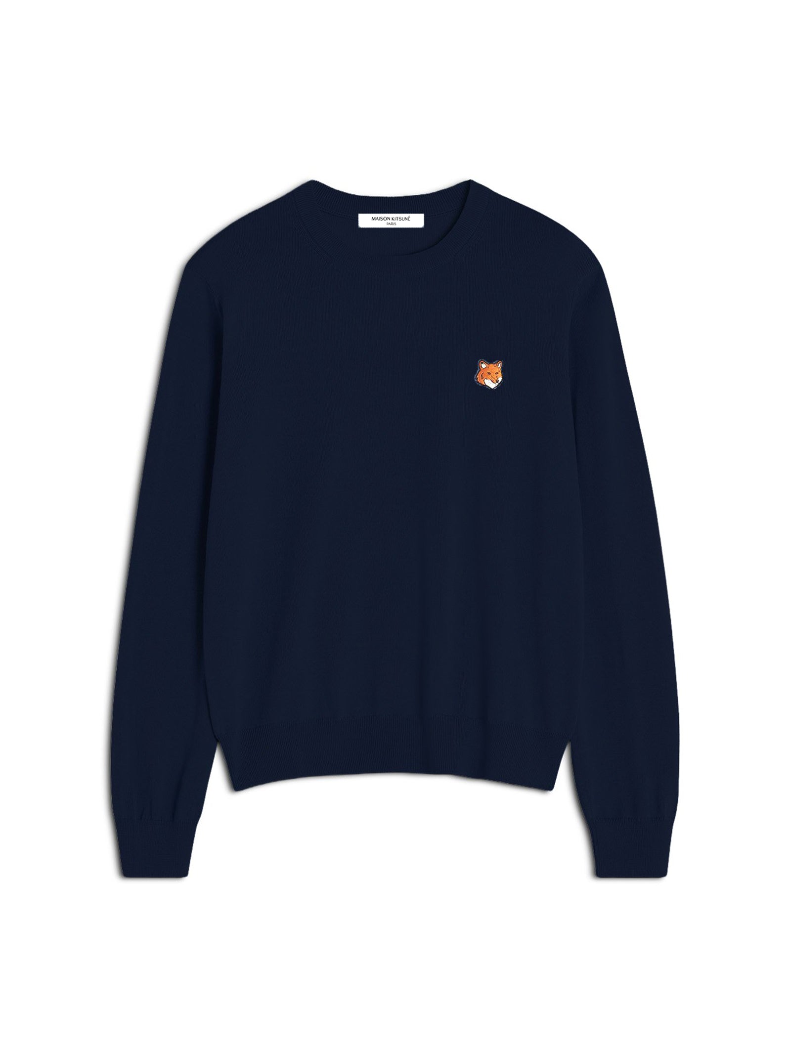 Maison Kitsune Fox Head Merino Regular Jumper Navy-1