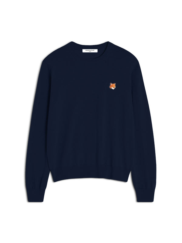 Maison Kitsune Fox Head Merino Regular Jumper Navy
