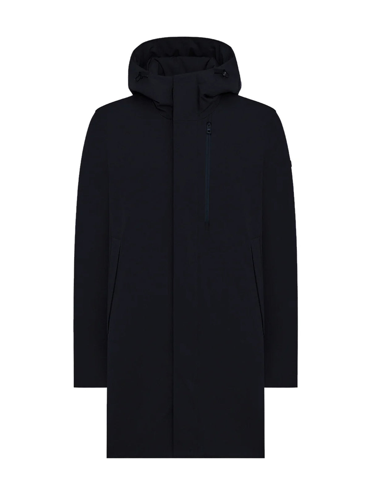 Duno Parka Lungo In Tessuto Tecnico Blue Navy-1