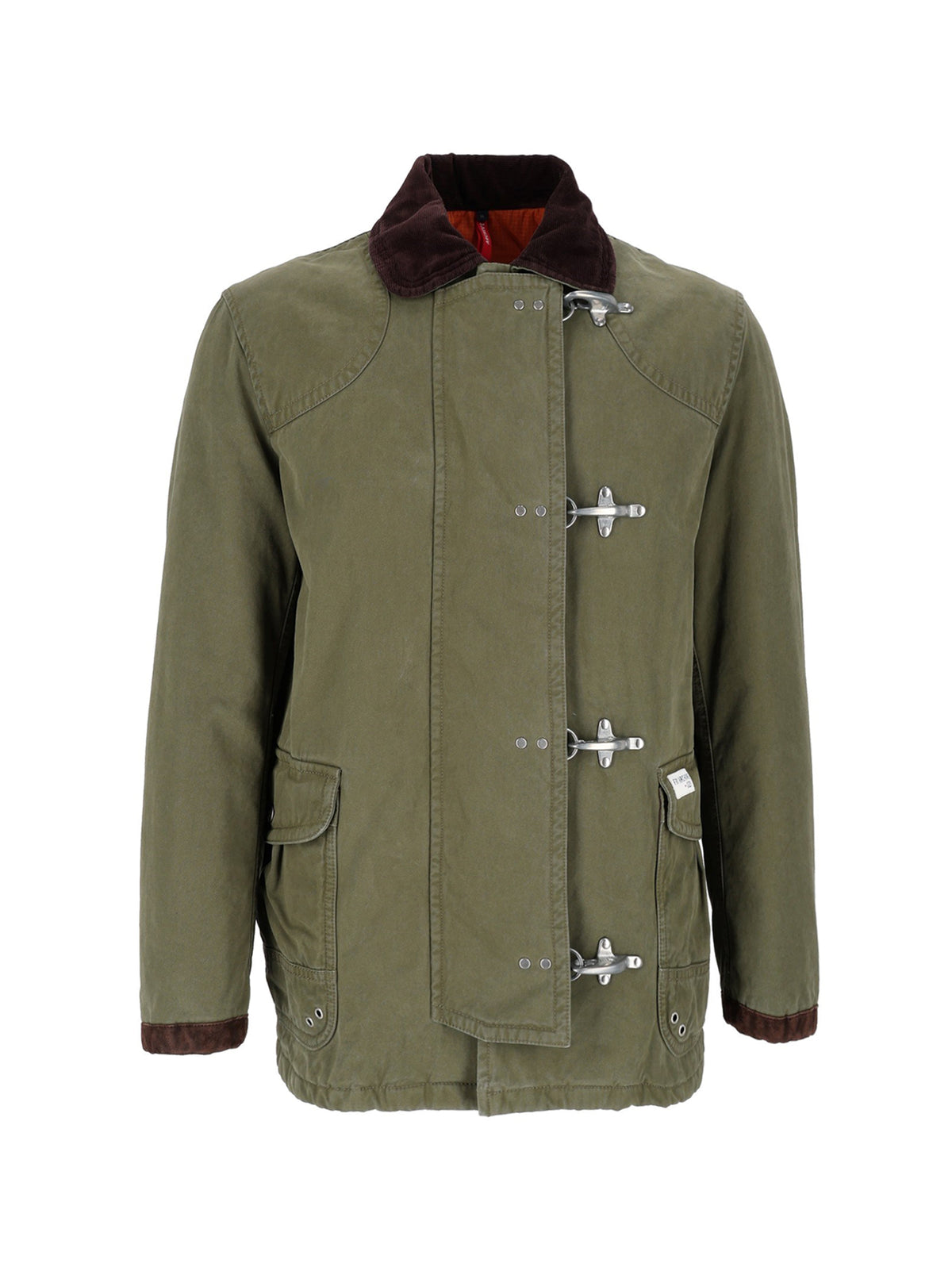 Fay Giacca 4 Ganci Washed Archive Verde-1