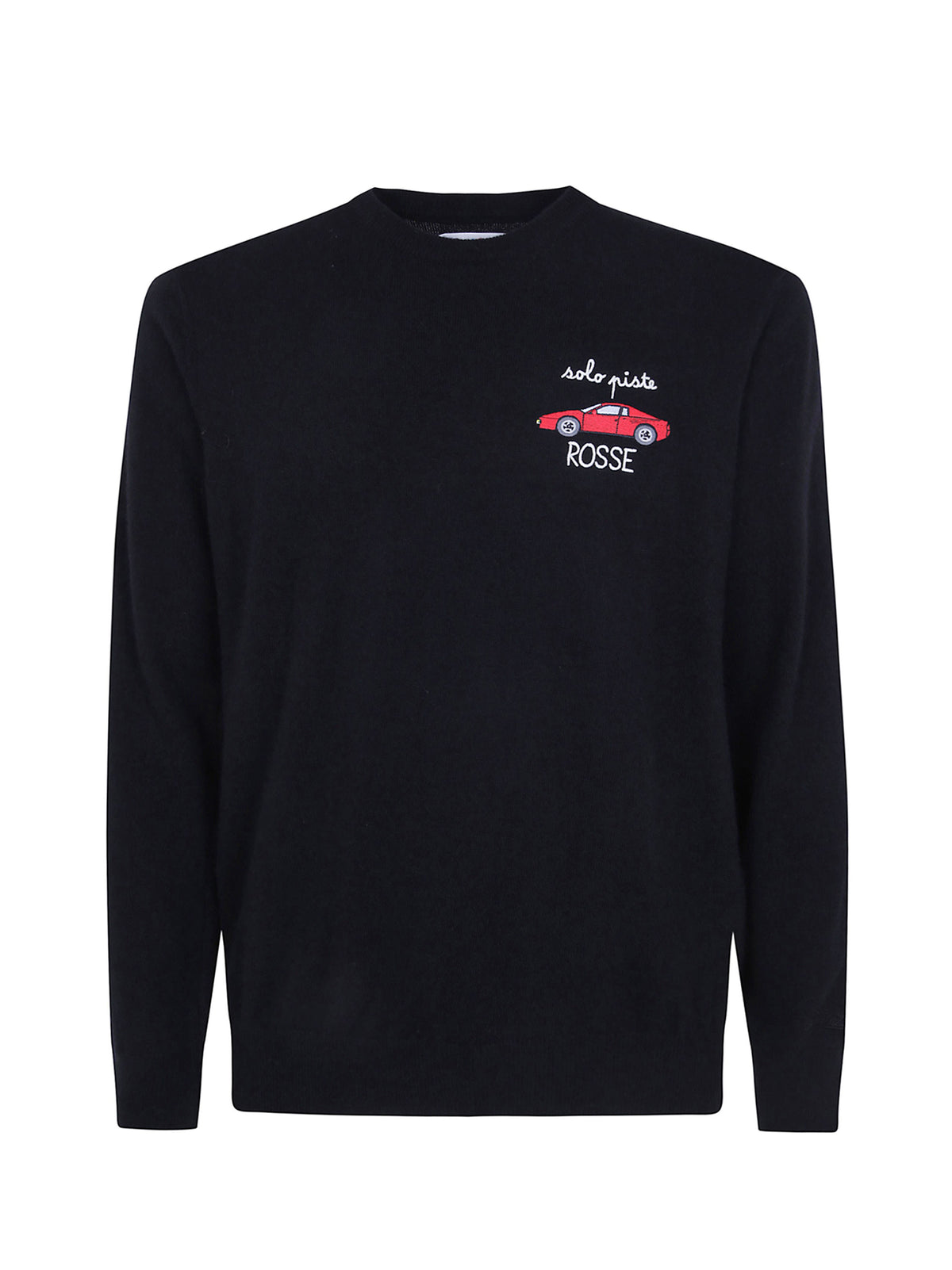 Saint Barth Maglia girocollo Heron Light Piste Rosse nera-1