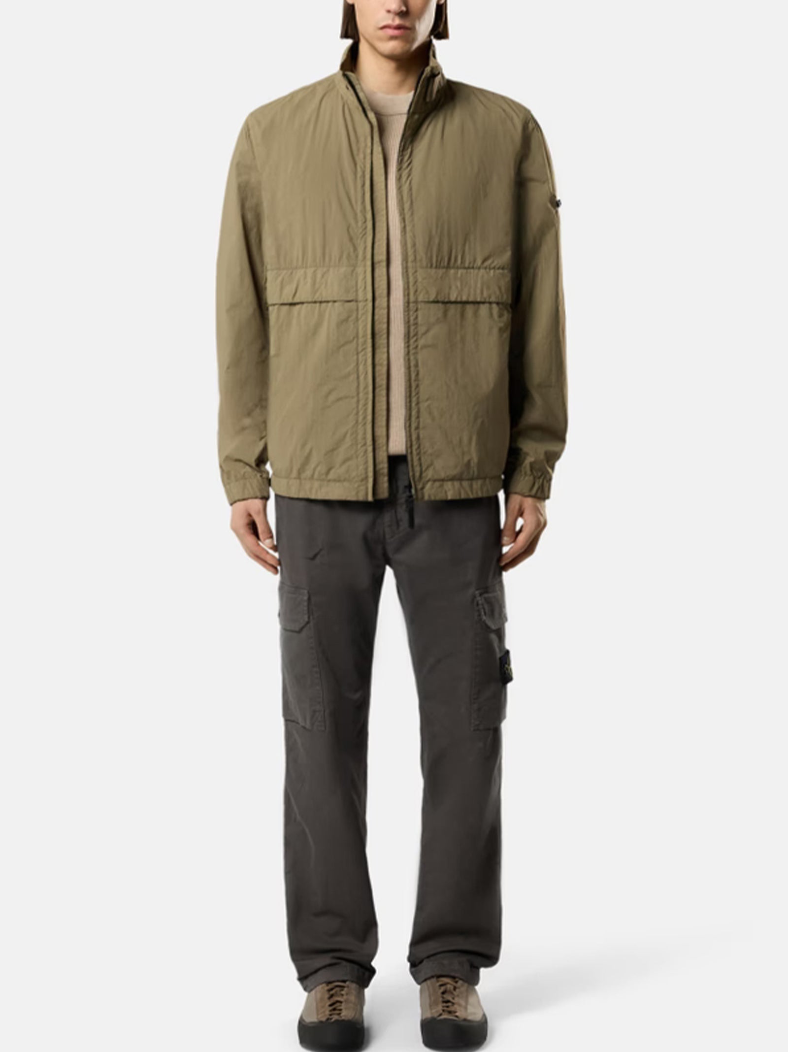 Stone Island Jacket Zip Verde Militare-3