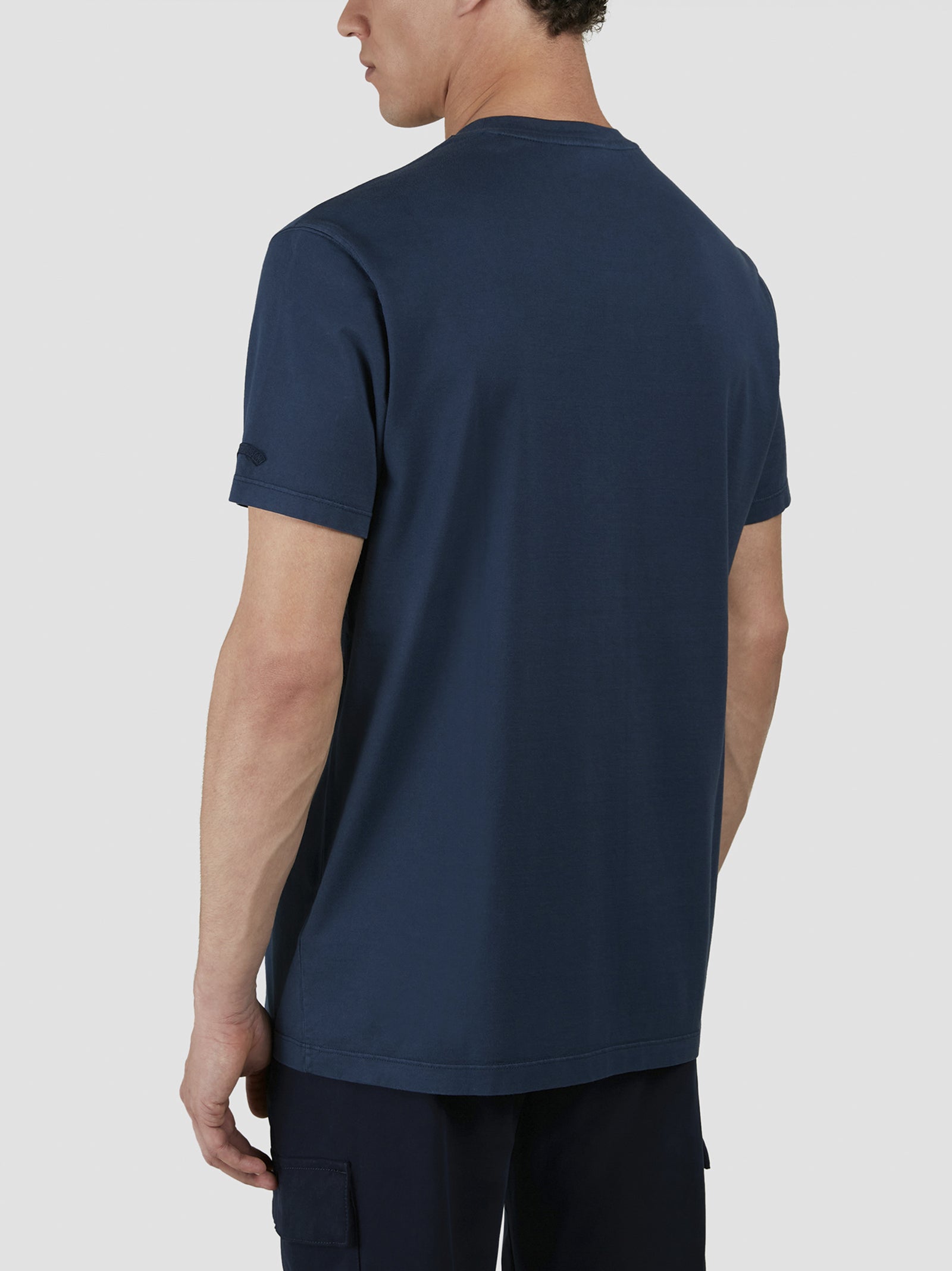 T-Shirt In Light Jersey Di Cotone Tinto Capo-3