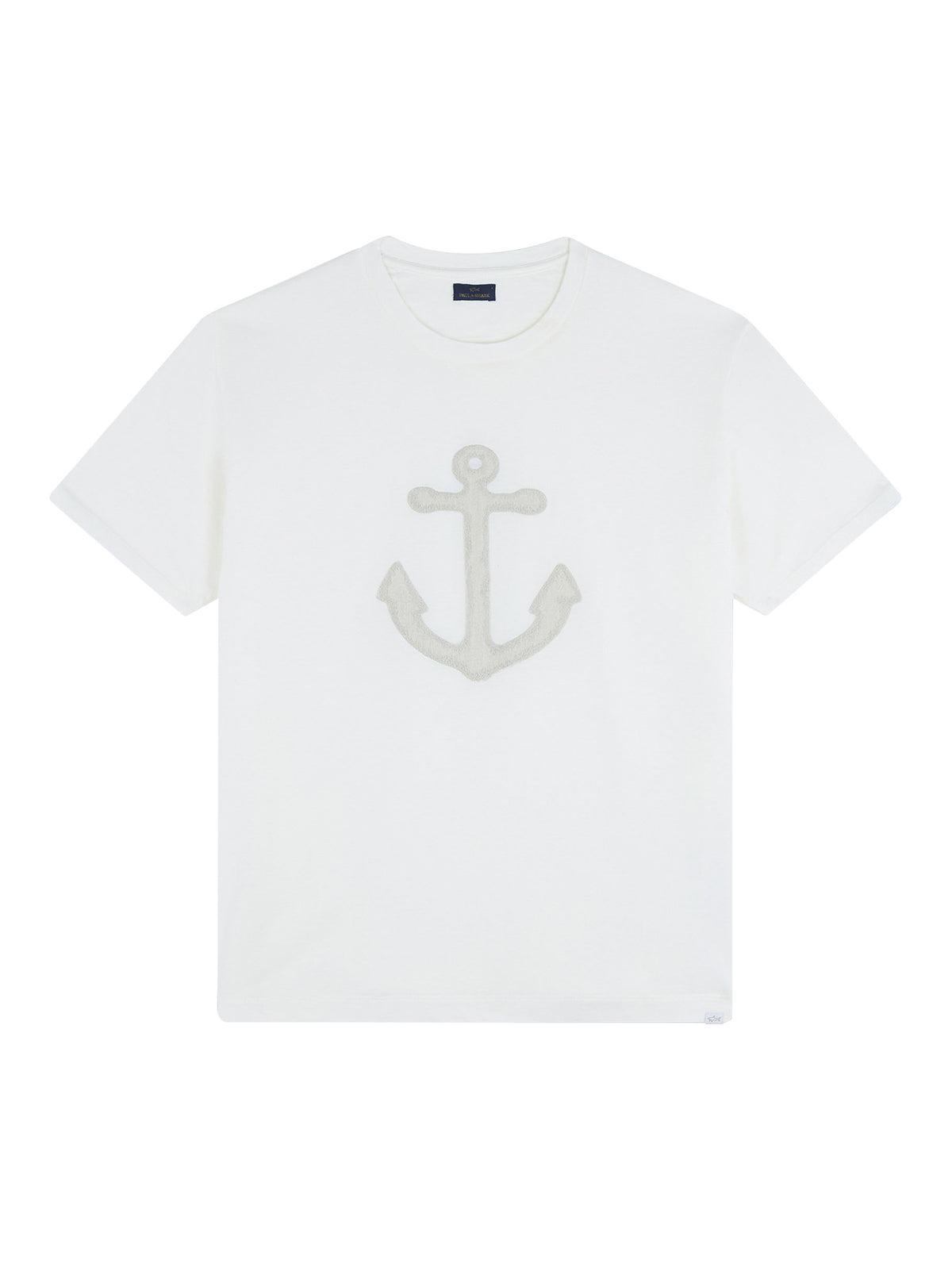 T-Shirt In Jersey Di Cotone Con Ricamo Ancora-1