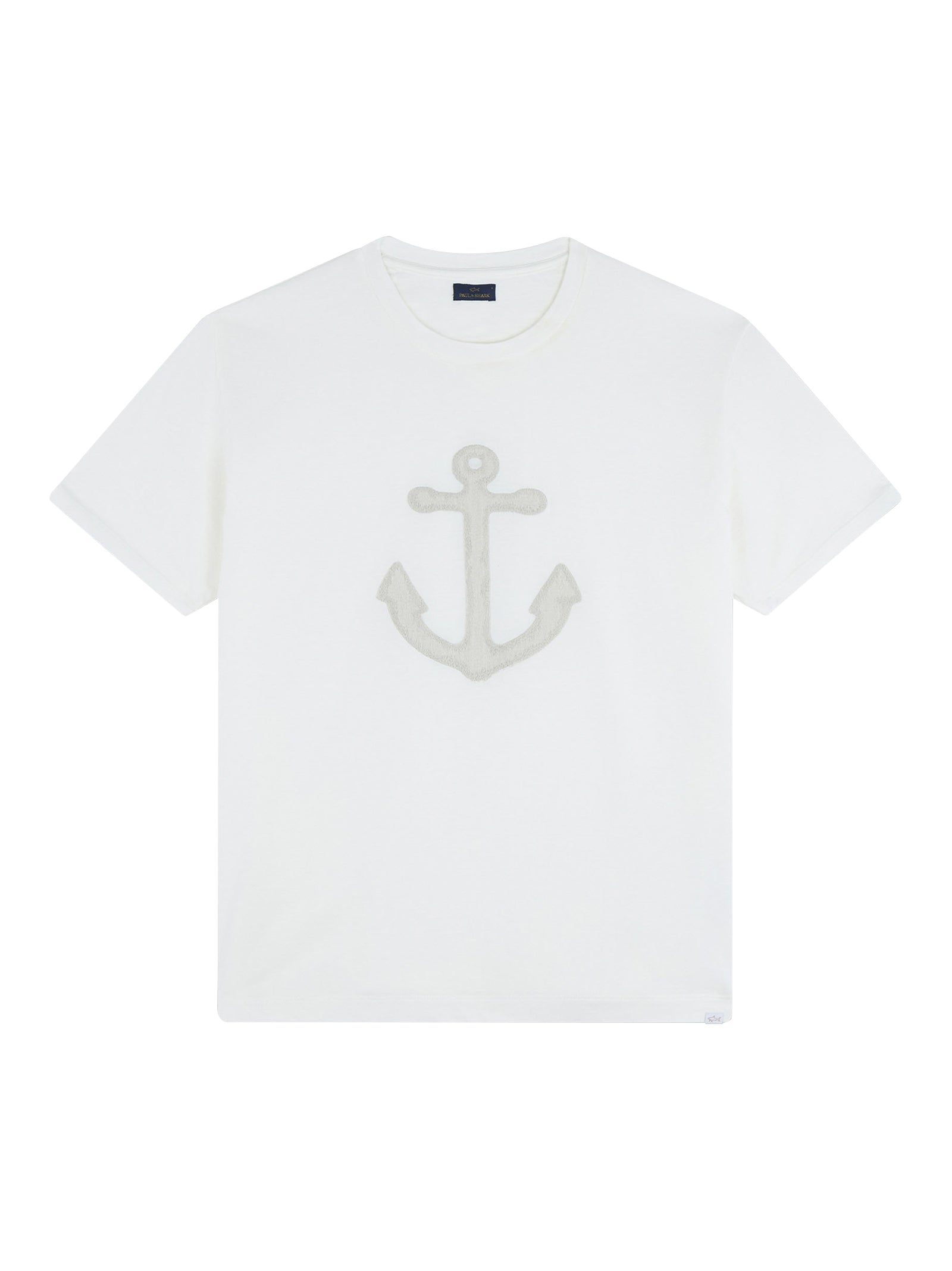 T-Shirt In Jersey Di Cotone Con Ricamo Ancora-1