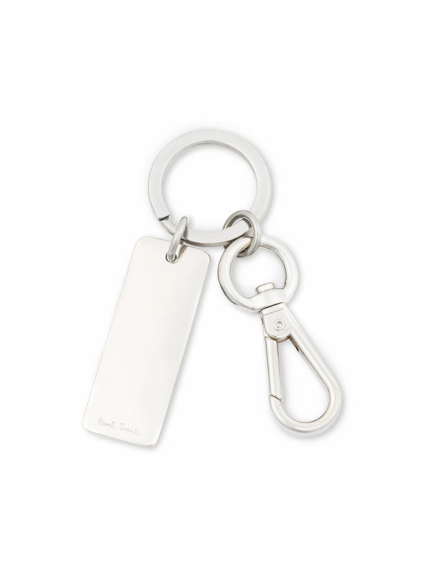 Metal key ring with striped tag-2