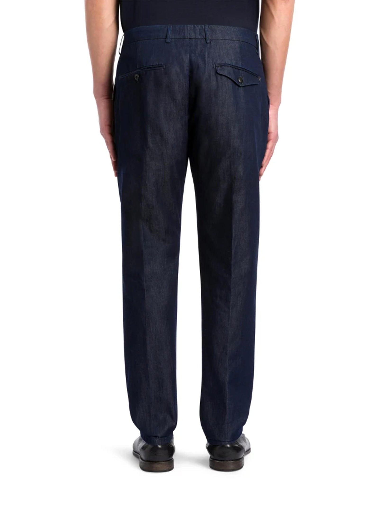 Dondup Pantaloni Joe Carrot In Denim Fisso Blu-3