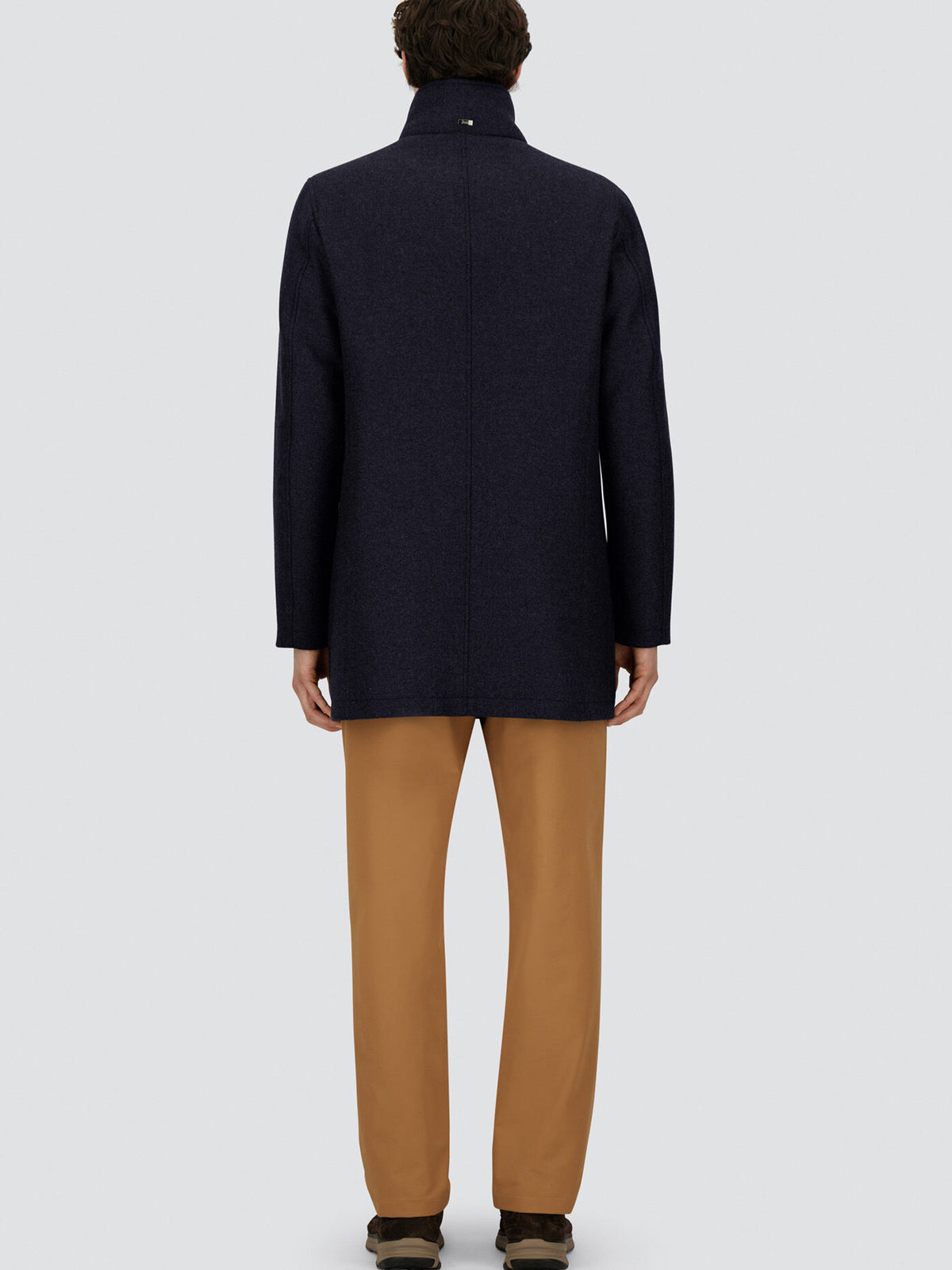 Herno Cappotto Collo Ecopelliccia Blu-3