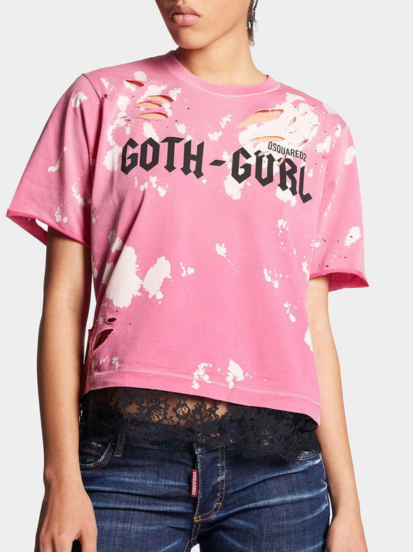 Goth-gurl Lace T-shirt-2