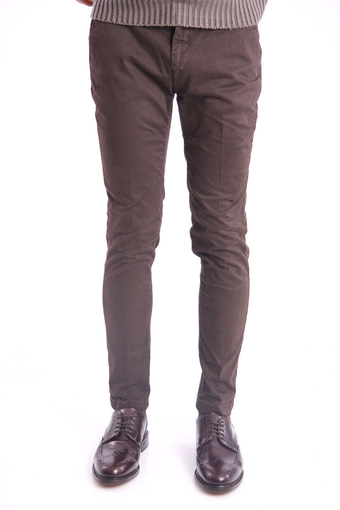 Yan Simmon Brown Satin Trousers-1