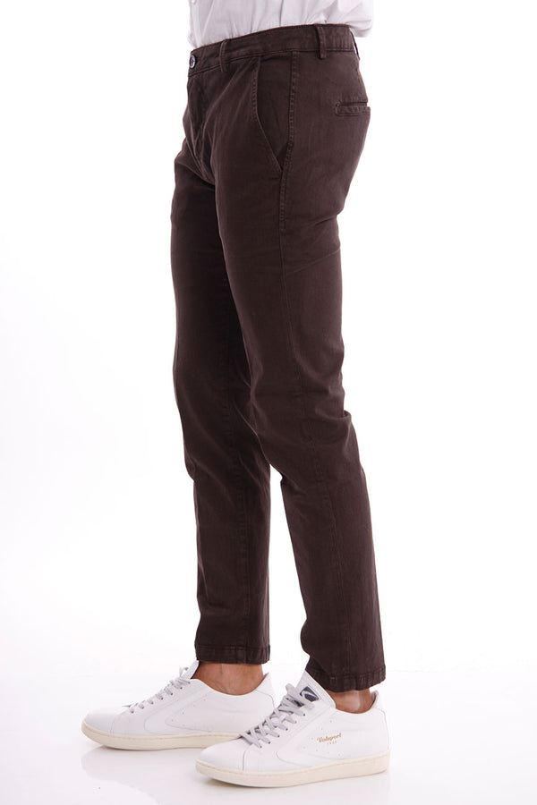 Yan Simmon Dark Brown Trousers-2