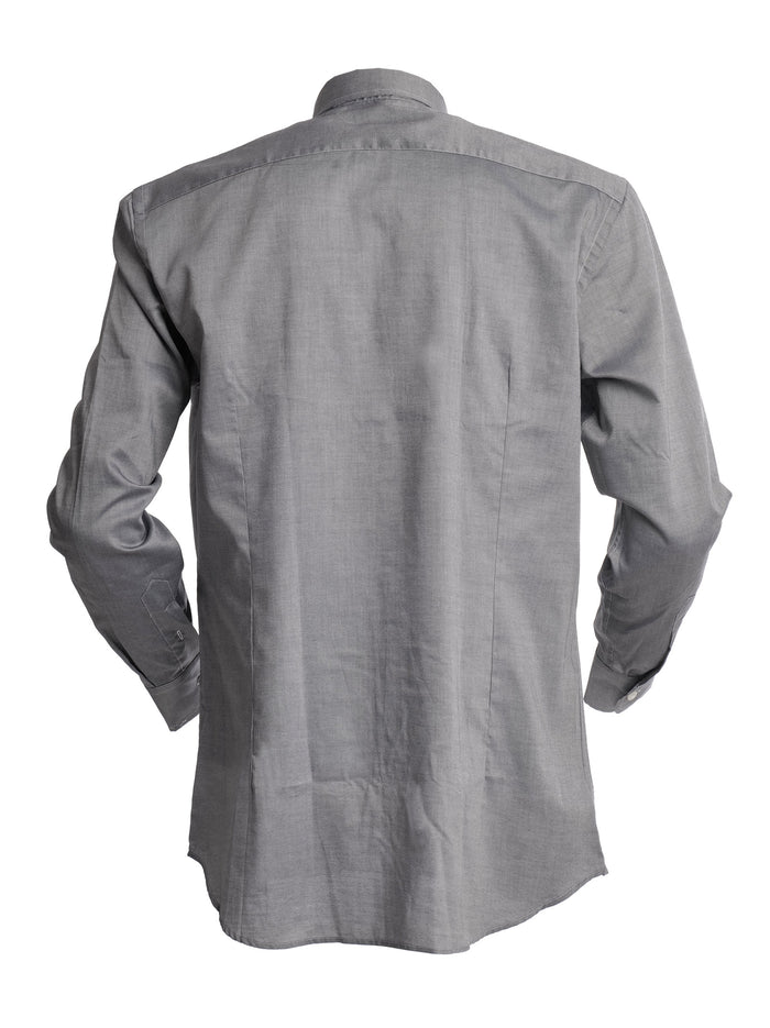 Gray Pinpoint Cotton Shirt-2