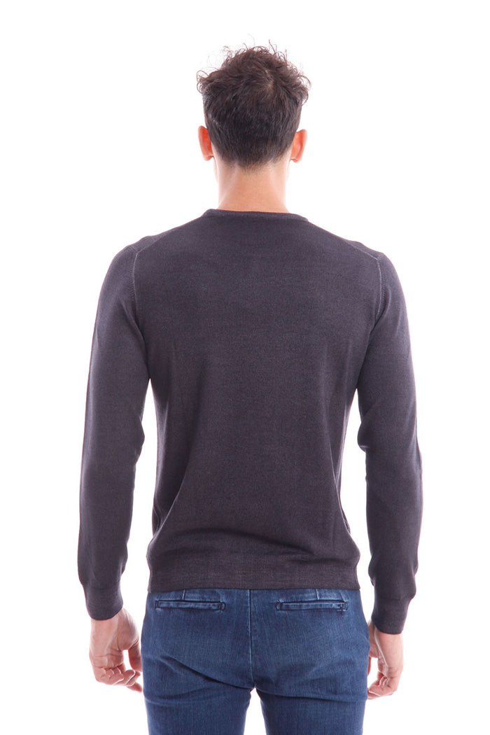 M.marte Gray Virgin Wool Sweater-3