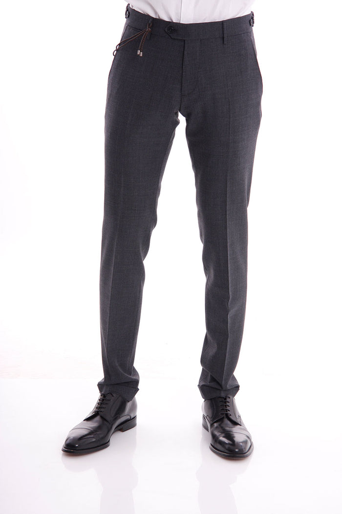 Berwich Gray Wool Trousers-1