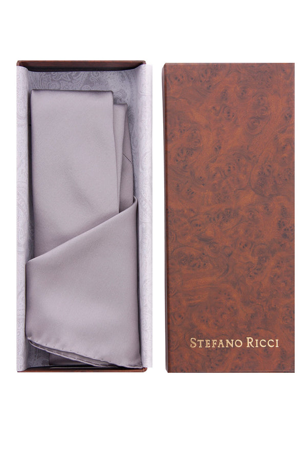 Stefano Ricci Parure Luxury In Seta Grigio