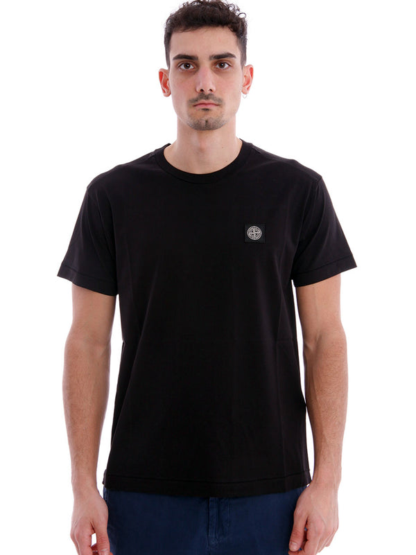 Ts Mm Cot.logo Chest Garment Dyed Black-2