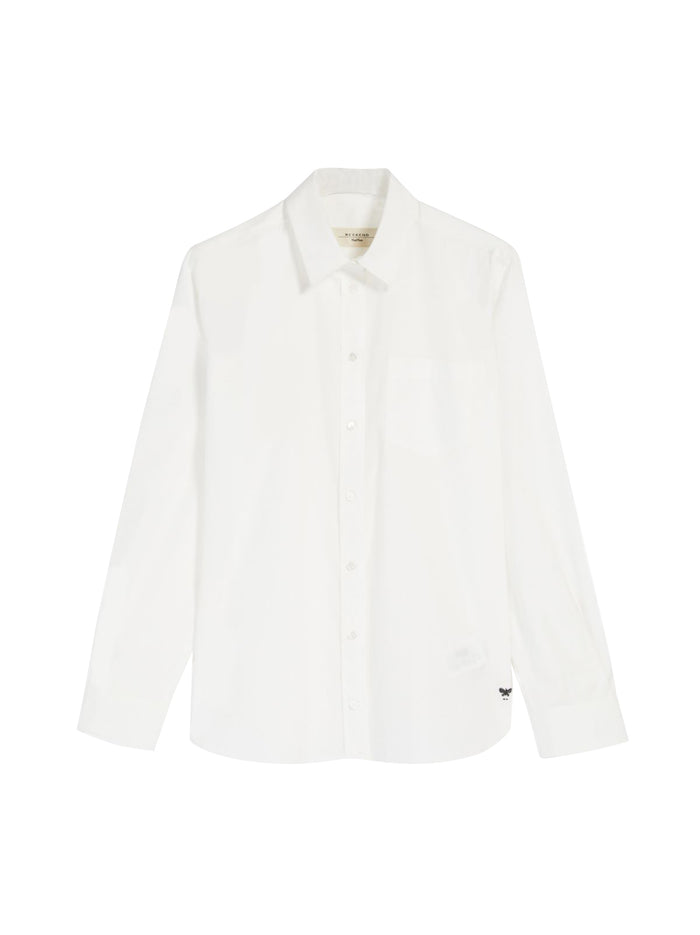 Camicia Ml Cotone Bianco-1