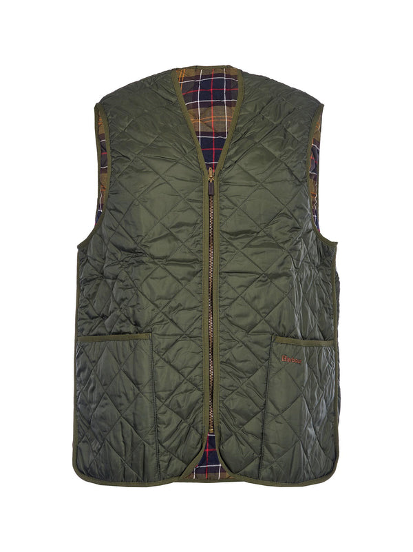 Gilet Trapuntato Con Zip Nella Fodera