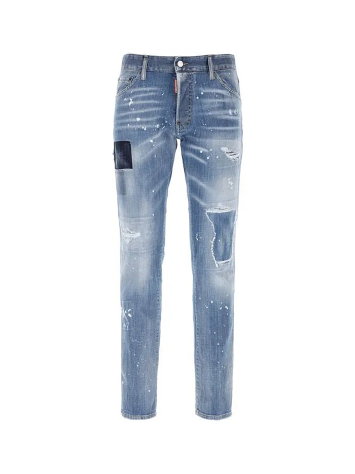 Jeans In Denim Con Toppe-1