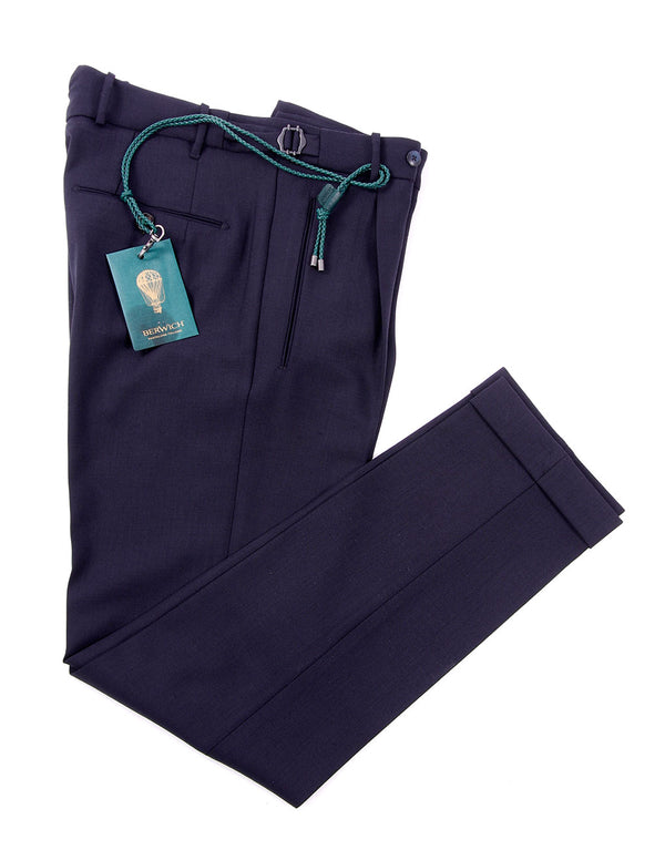 Blue-black wool trousers