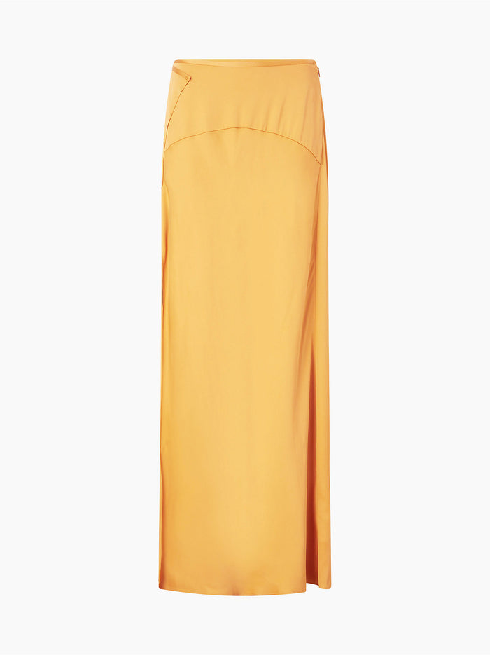 Slim Satin Maxi Skirt-1