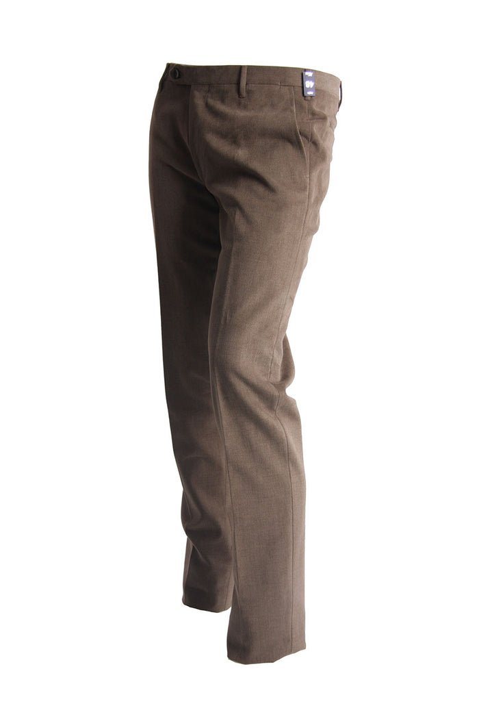 Brown Rota trousers in stretch cotton-1