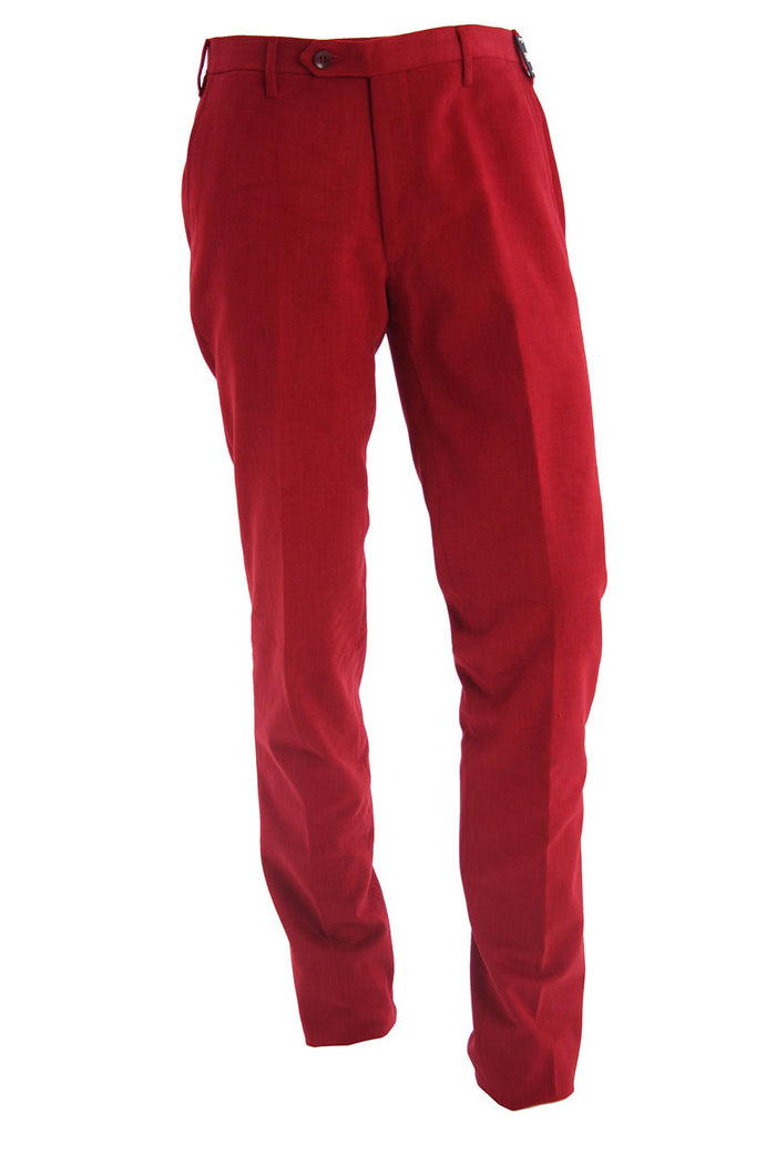 Pantalone Rota Rosso In Cotone Stretch-1