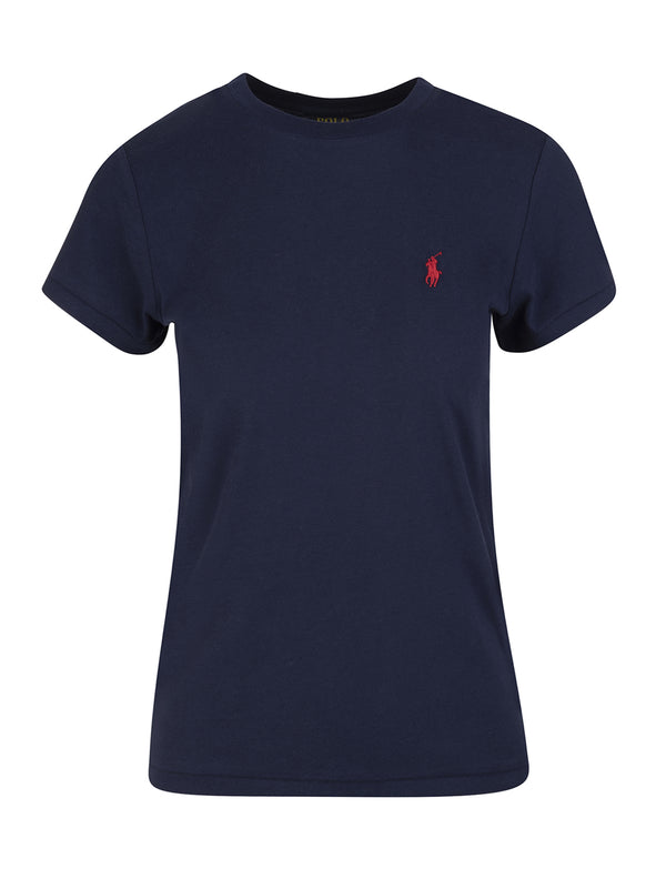 Mm Cot.blue T-shirt+Red logo