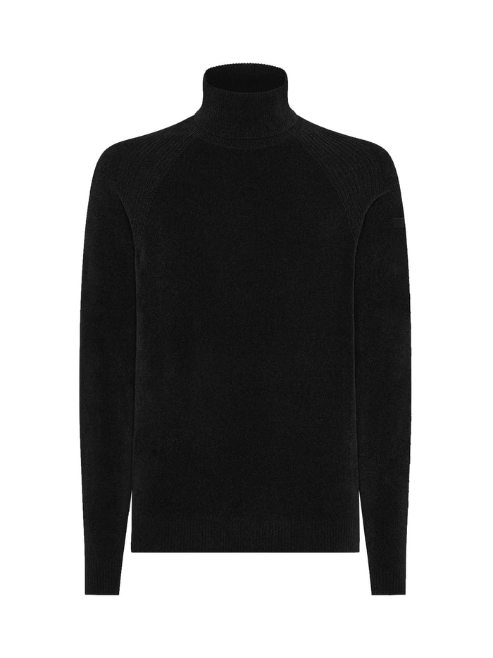 Velvet turtleneck sweater-1