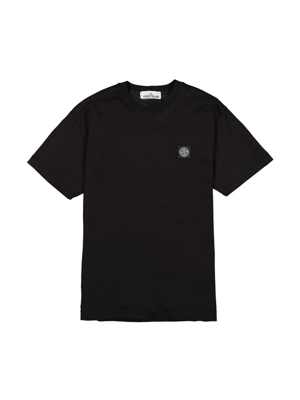 Ts Mm Cot.logo Chest Garment Dyed Black