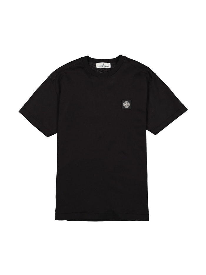 Ts Mm Cot.logo Chest Garment Dyed Black-1