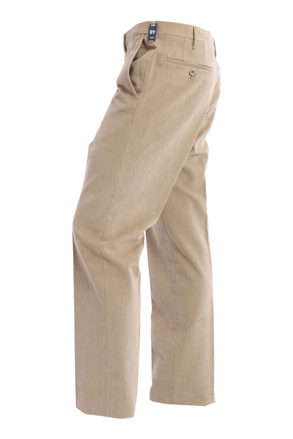 Pantalone Rota Beige In Cotone-2
