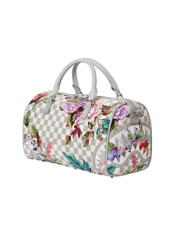 Gray Floral Fant Boston Bag-2