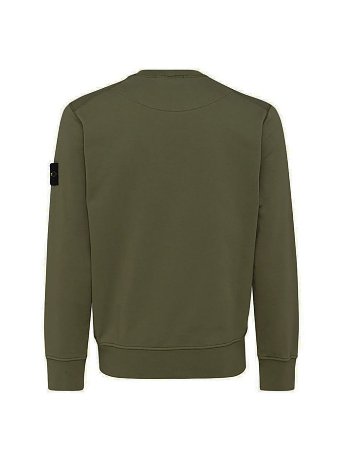 Brushed Cotton Crew Neck Sweatshirt-2